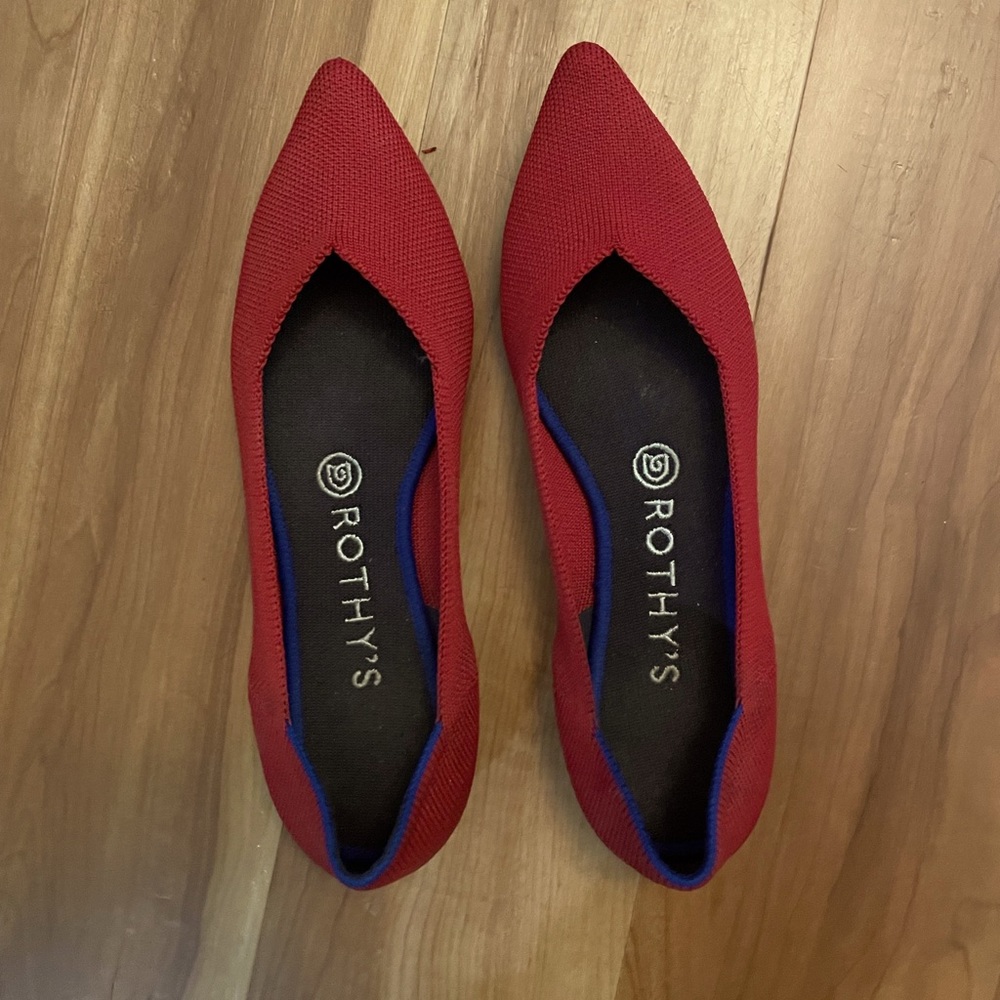 Rothy’s Point Flats In Red - image 1